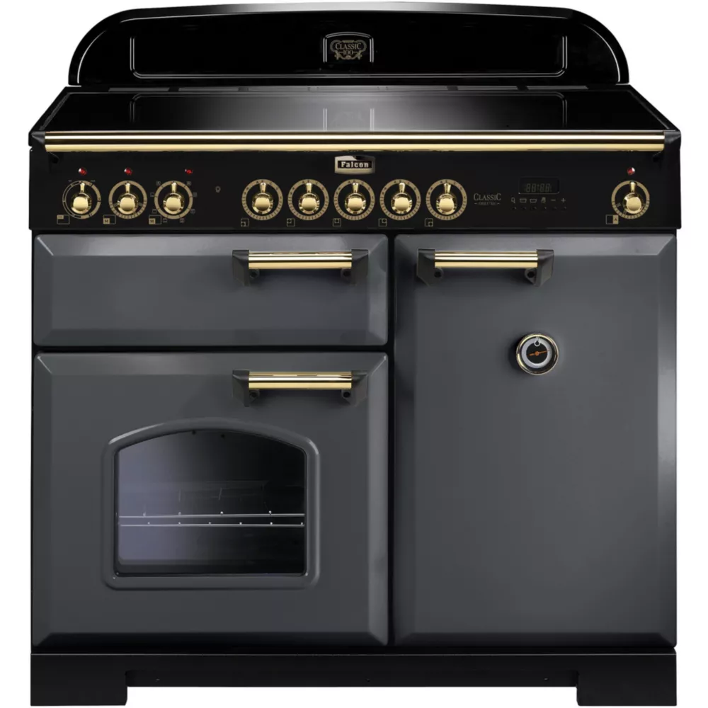 Piano de cuisson induction FALCON CLASSIC DELUXE 100 ARDOISE LAITON