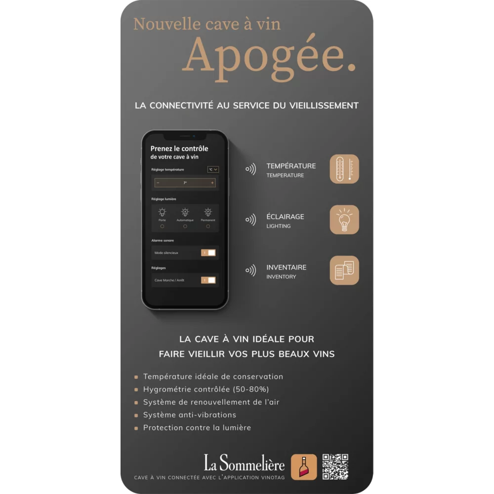 Cave à vin vieillissement LA SOMMELIERE APOGEE150PV – Image 12