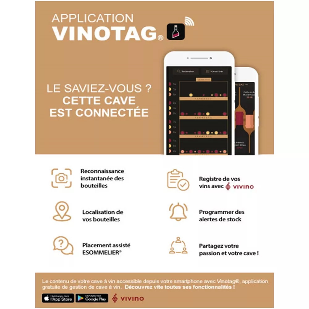 Cave à vin encastrable AVINTAGE AVI105G2 – Image 3