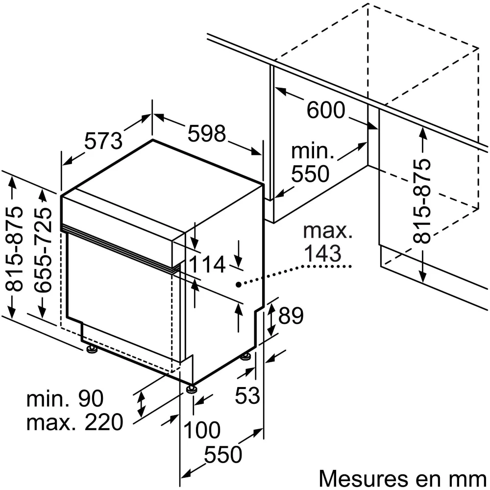 Lave vaisselle encastrable BOSCH SMI4HCS24E Serenity Série 4 Silence Plus – Image 13
