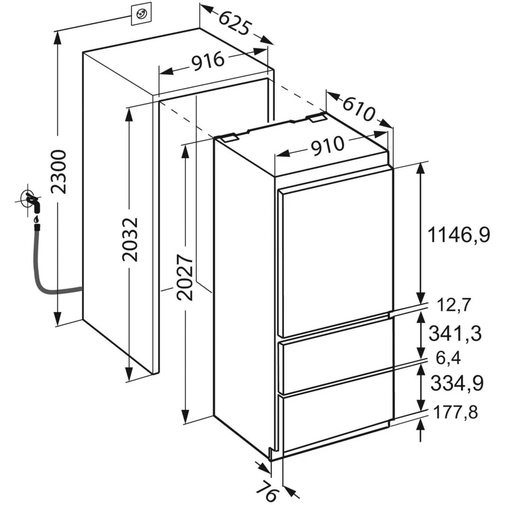 Réfrigérateur combiné encastrable LIEBHERR ECBN6156-23 BioFresh – Image 9