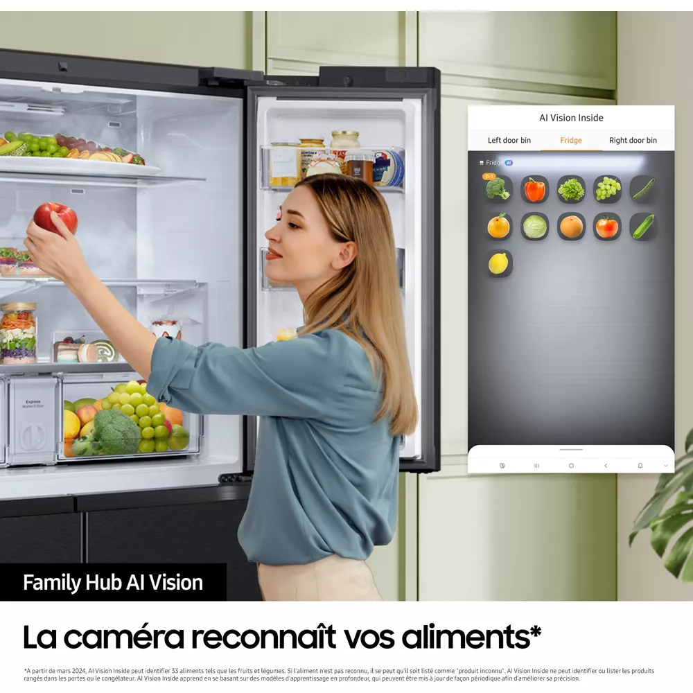 Réfrigérateur multi portes SAMSUNG RF65DG9H0EB1 family hub avec AI vision – Image 14