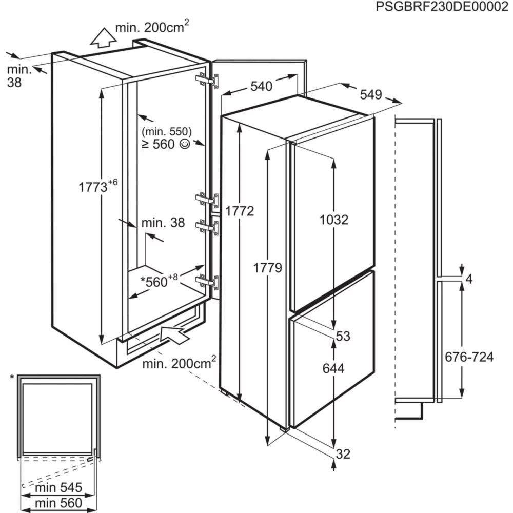 Réfrigérateur combiné encastrable AEG NSC9V181CS MultiChill – Image 5