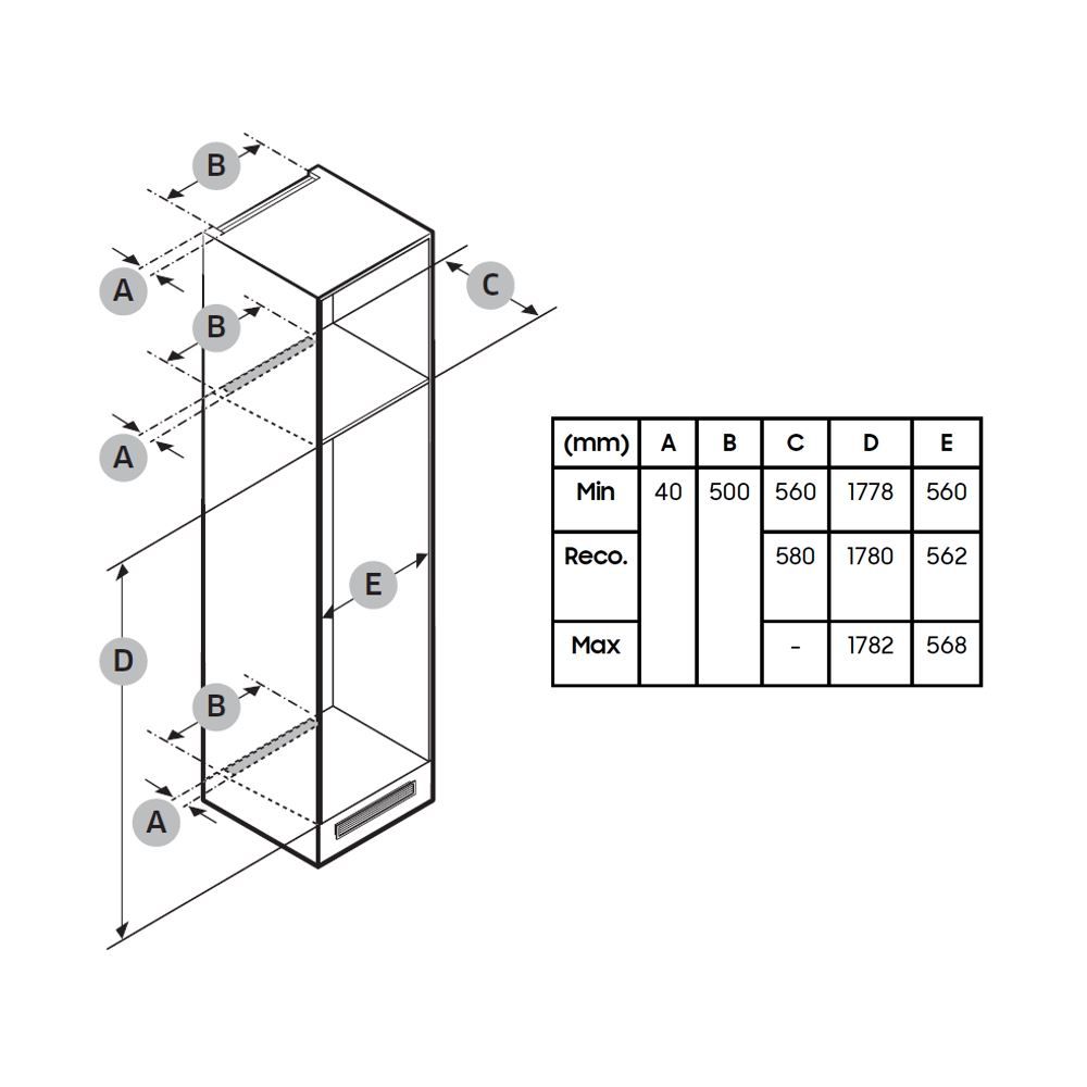 Réfrigérateur 1 porte encastrable SAMSUNG BRR29600EWW/EF – Image 19