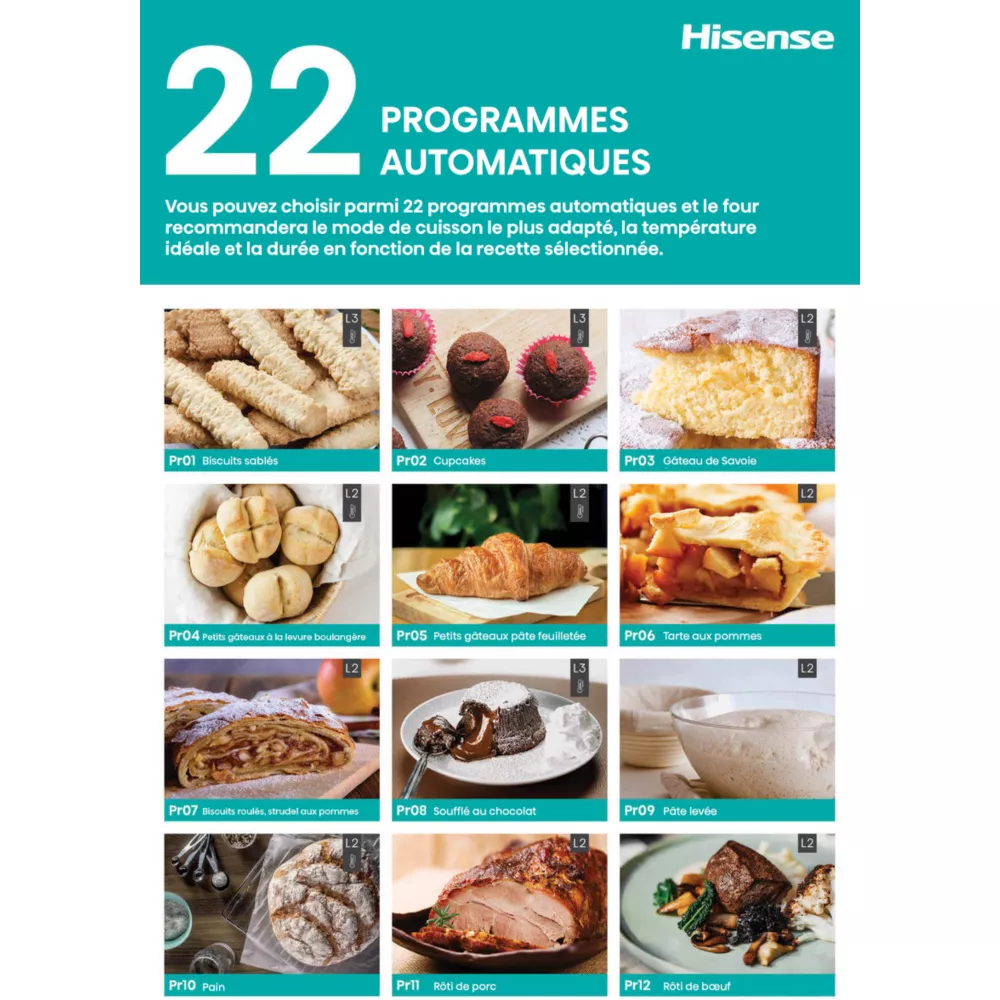 Four encastrable fonction vapeur HISENSE BSA66334PX – Image 17