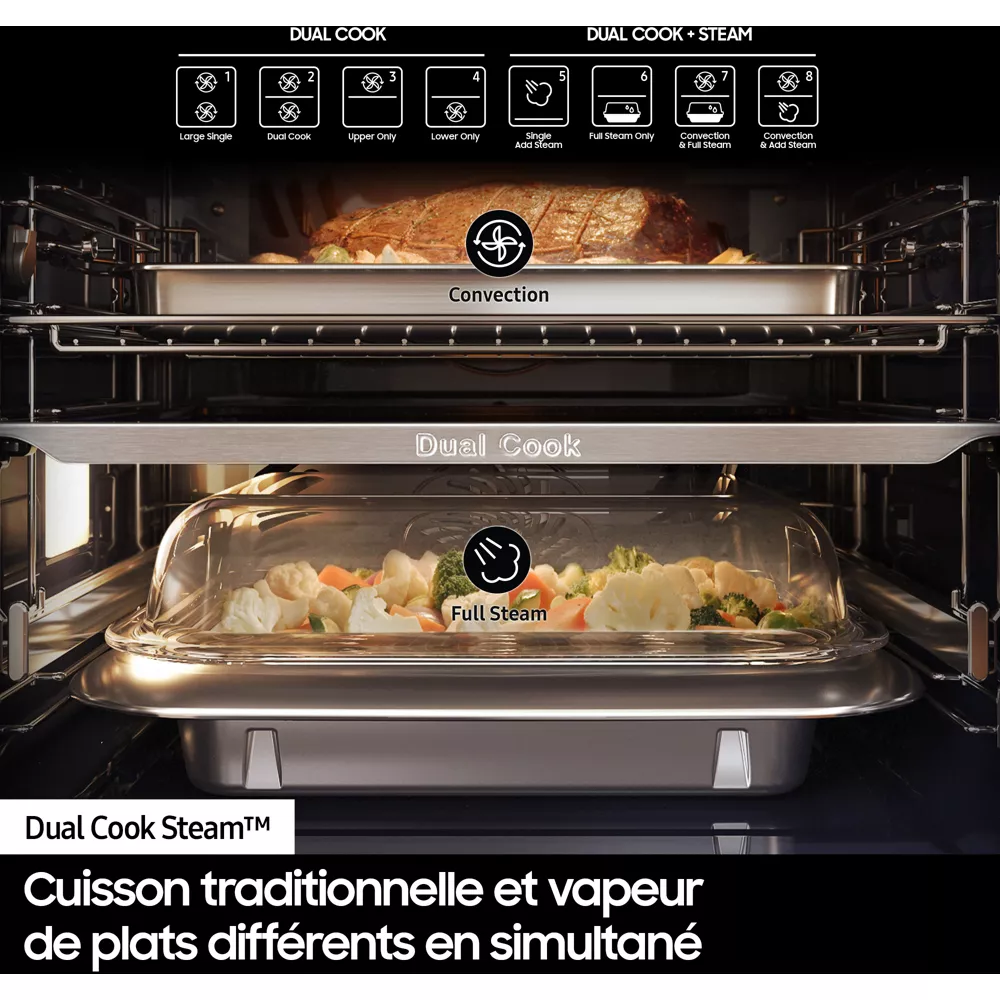 Four encastrable fonction vapeur SAMSUNG NV7B6795JAK Bespoke série 6 – Image 9