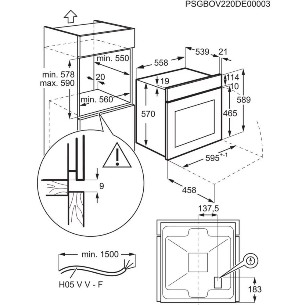 Four encastrable ELECTROLUX EOFDP46BK – Image 5
