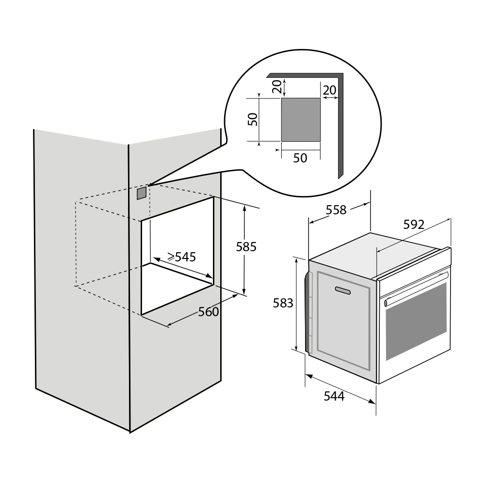 Four encastrable BRANDT BOP2014B – Image 4