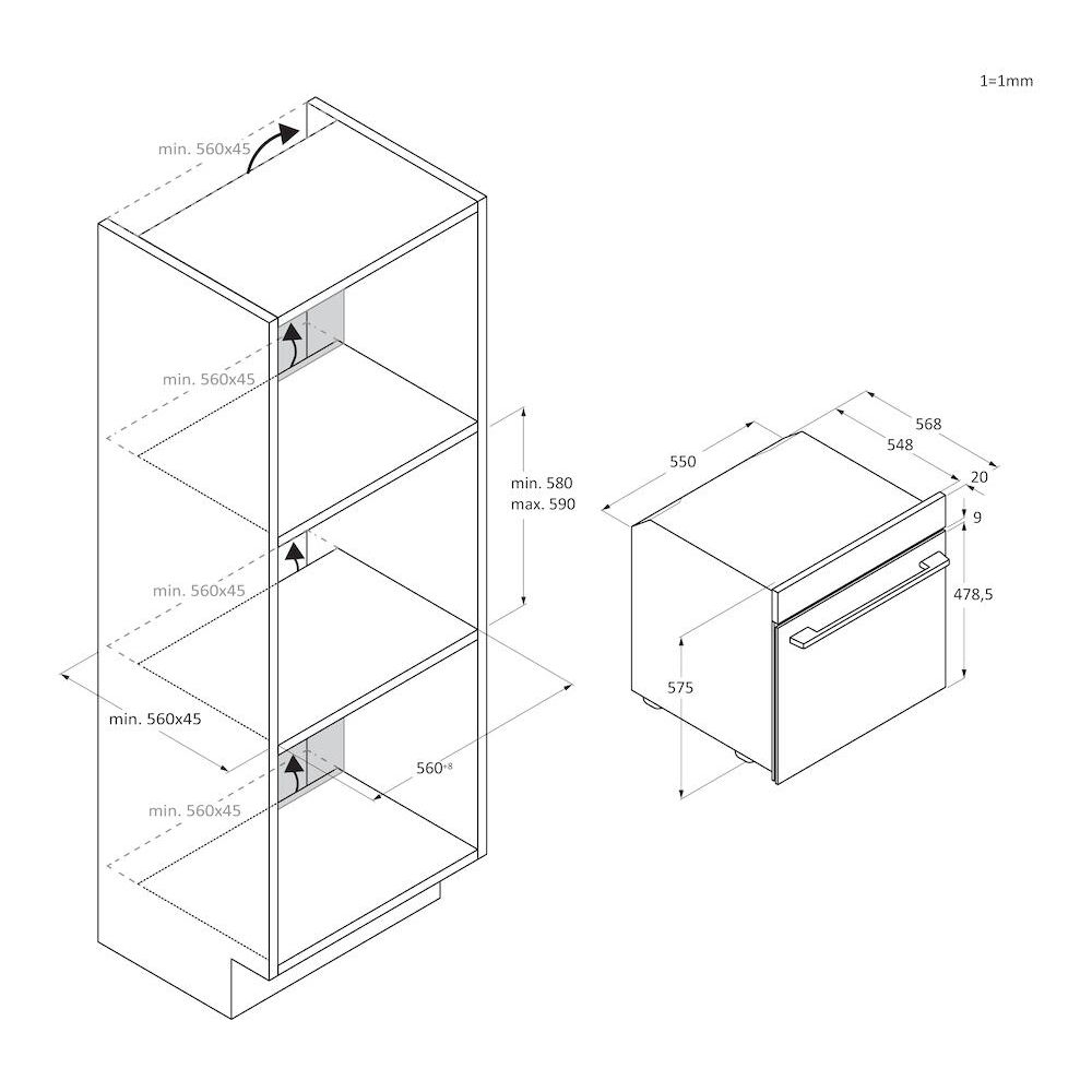 Four encastrable CANDY CA6N5B3EYTX SmartSteam – Image 4