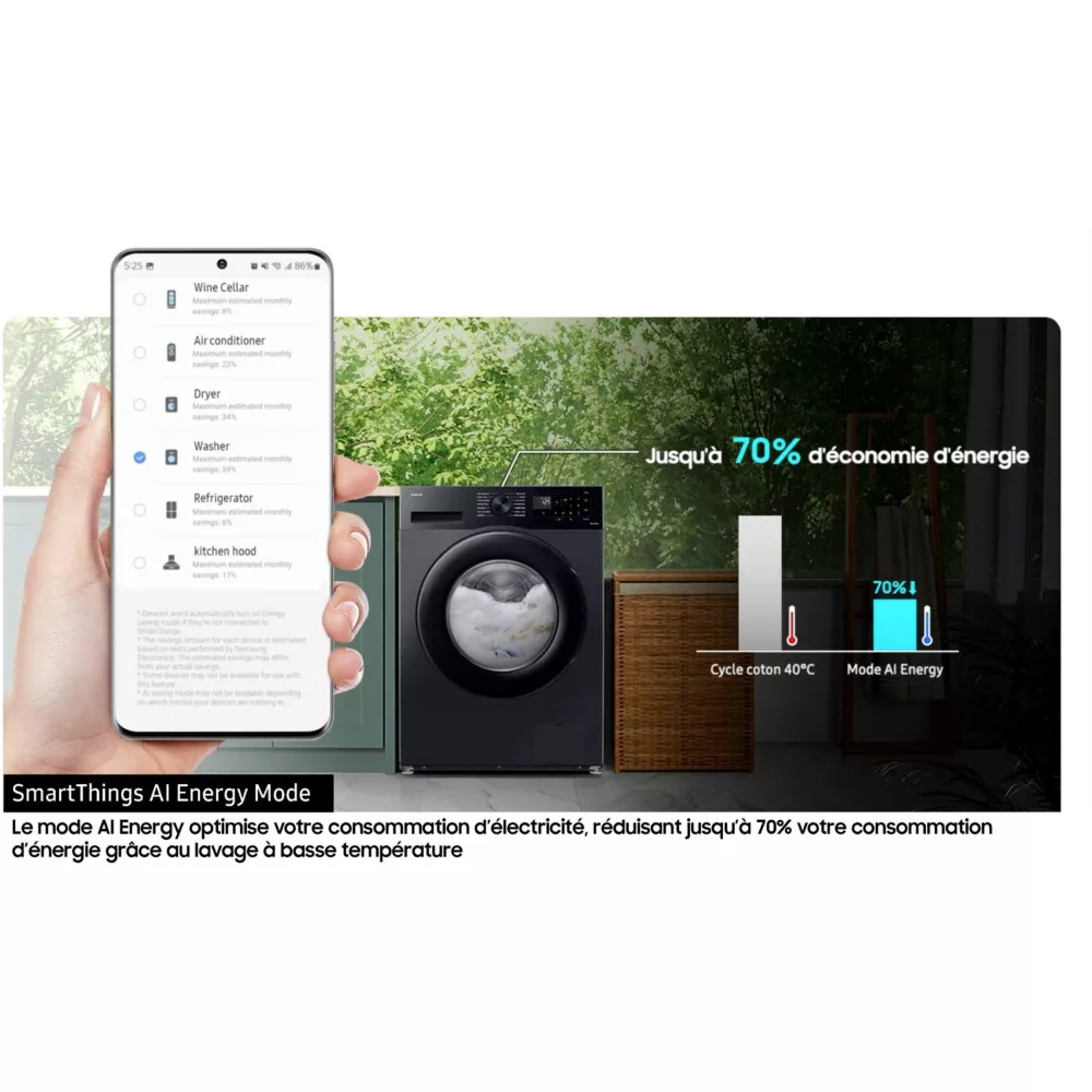 Lave linge hublot SAMSUNG WW90DB7U34GWU3 – Image 6