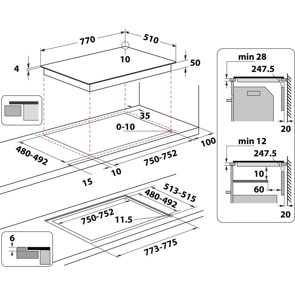 Table induction WHIRLPOOL WFS7977CPNE Cleanprotect – Image 9