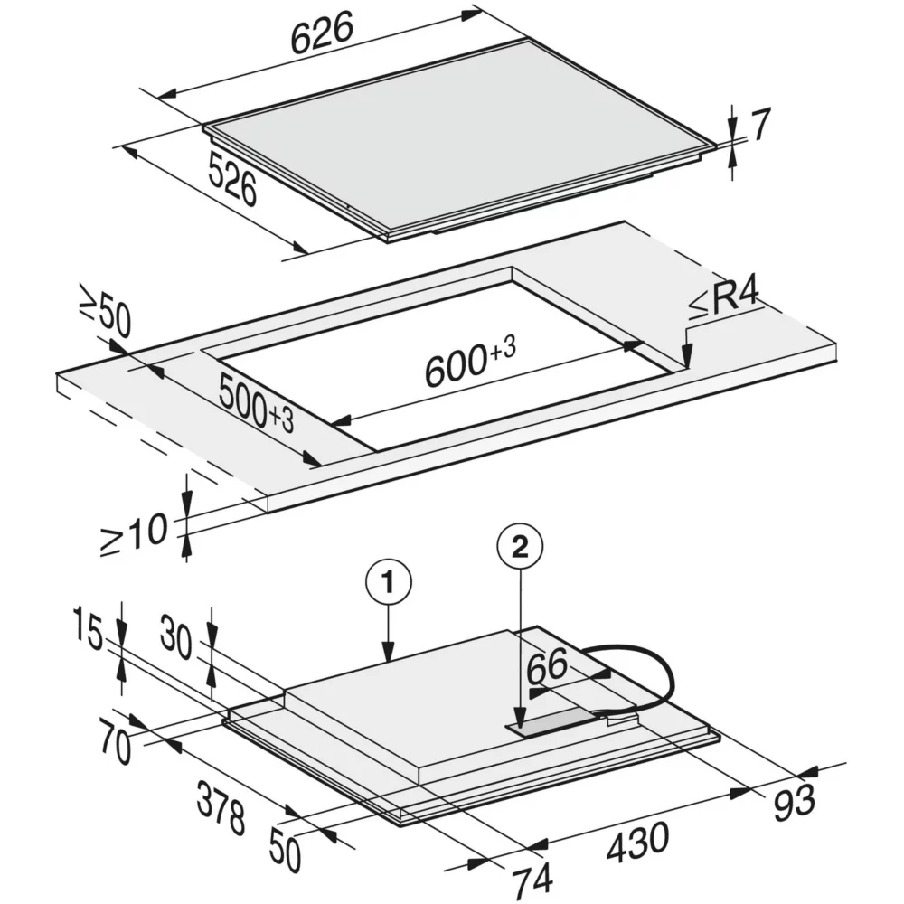 Table induction MIELE KM 7465 FR Cadre Inox – Image 4