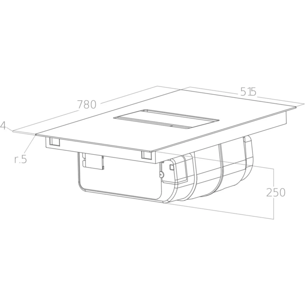 Table induction aspirante ELICA NIKOLATESLA ALPHA BL/A/78 (évac/recycl) – Image 4