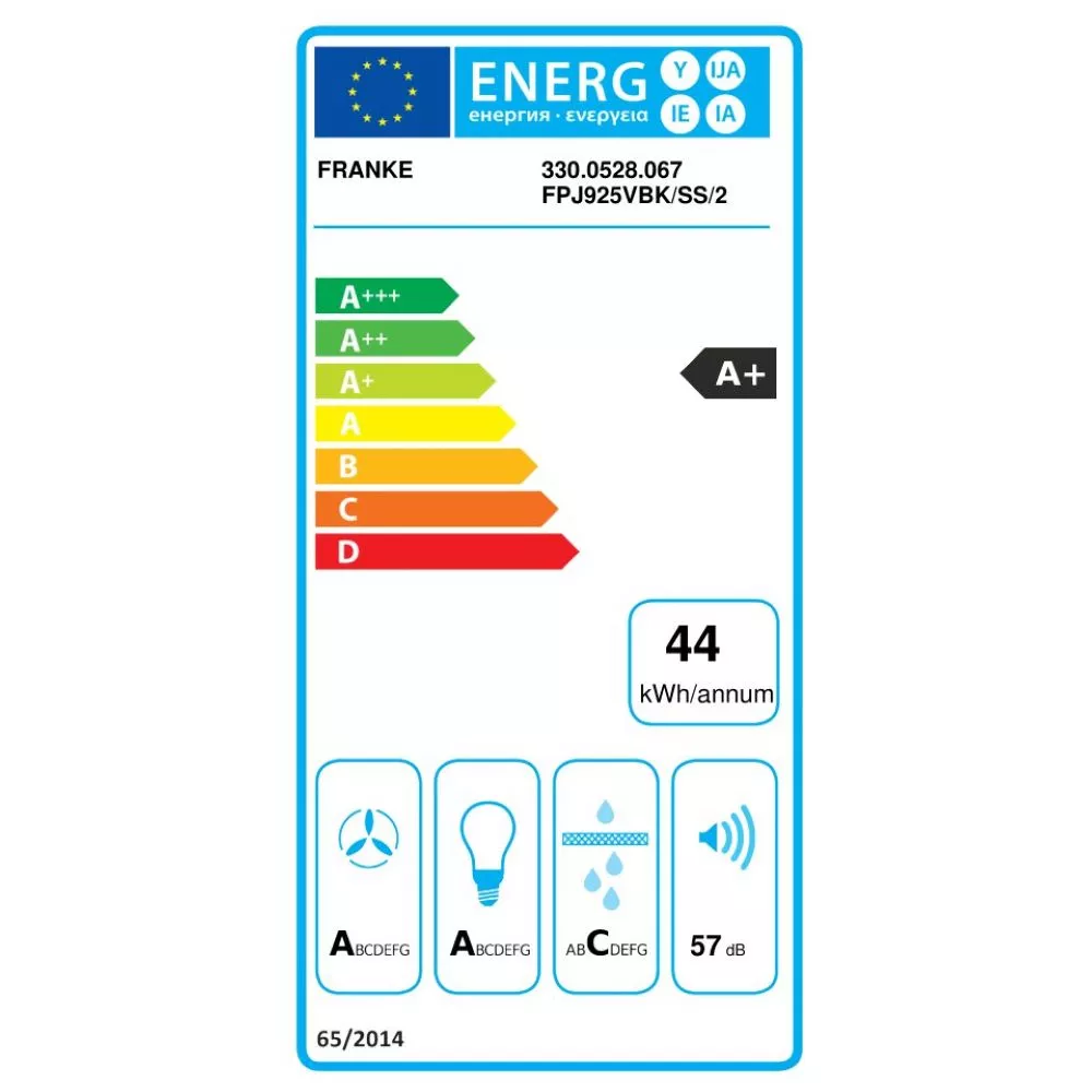 Hotte décorative murale inclinée FRANKE EVO PLUS FPJ 925 VERT. VR/NR – Image 4