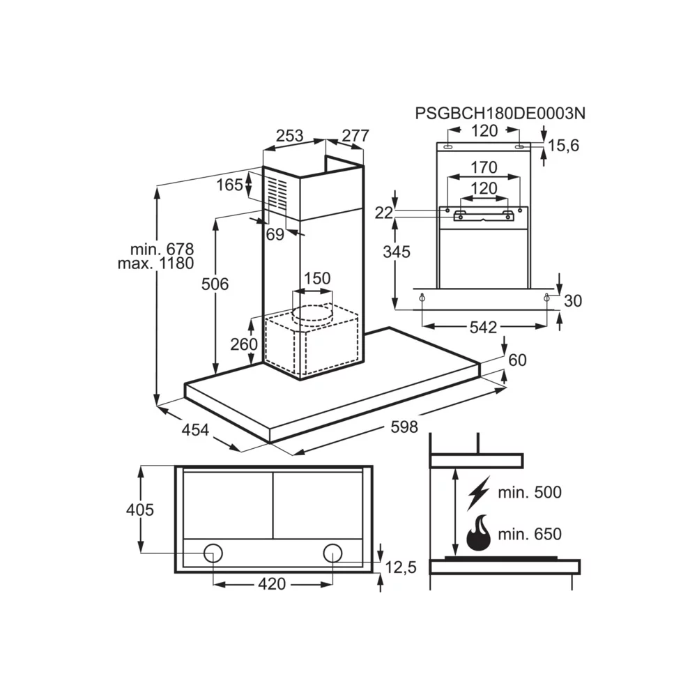 Hotte décorative murale ELECTROLUX LFT766X Breeze H2H – Image 12