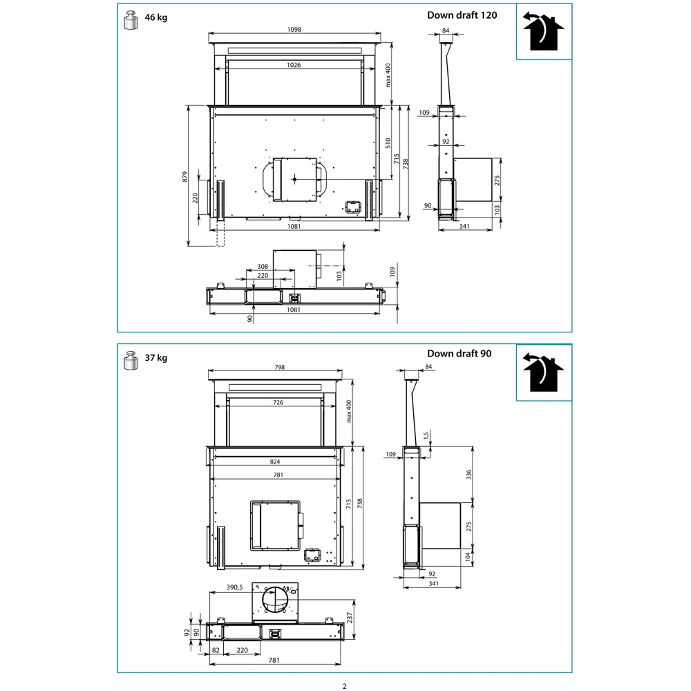 Hotte plan de travail FALMEC CORDOWN3431 – Image 5
