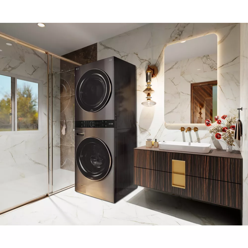 Lave linge séchant hublot LG F761TOWERB Washtower – Image 4