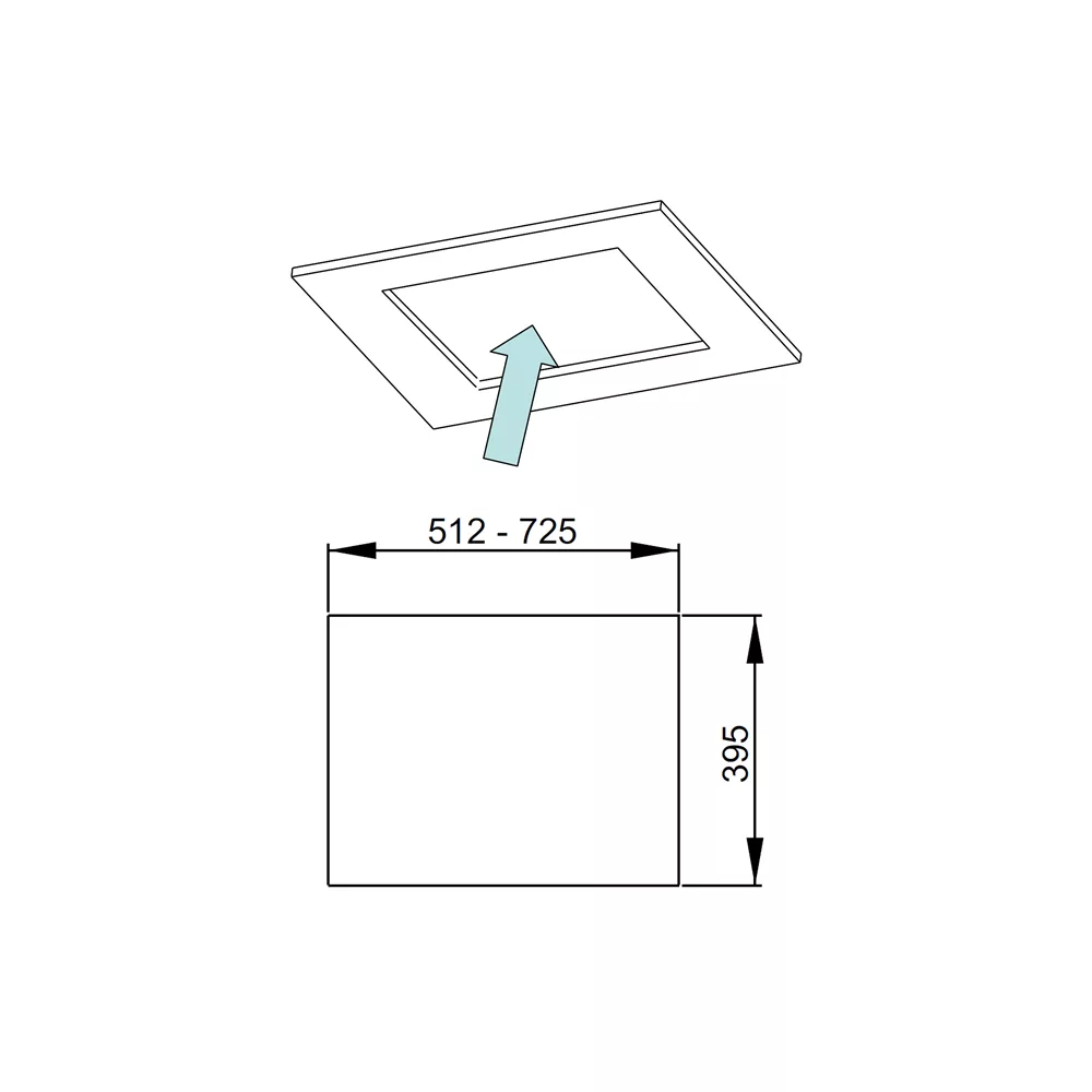 Hotte encastrable ROBLIN ALTIMA 57 INOX SANS MOTEUR – Image 3