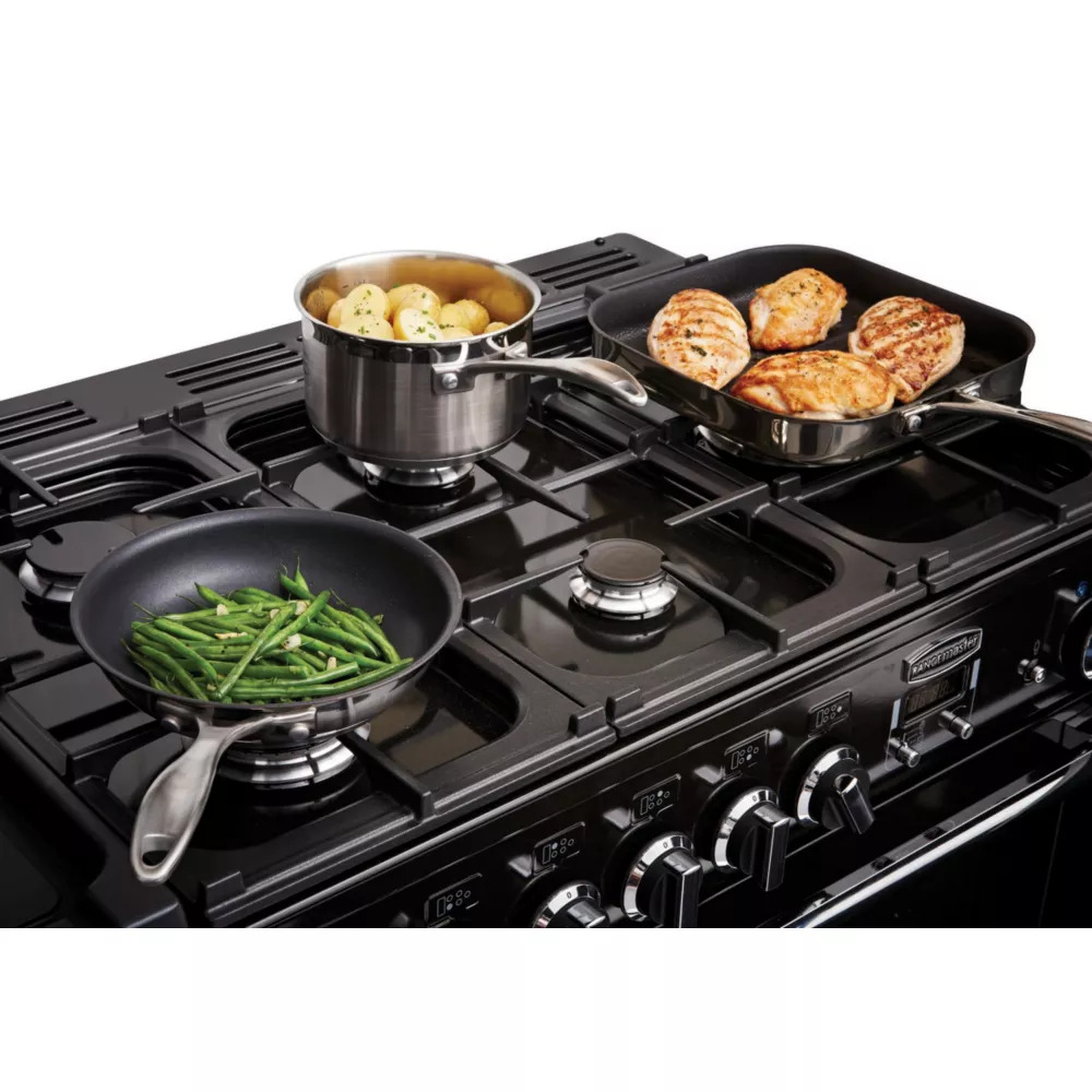 Piano de cuisson gaz FALCON KITCHENER 90 NOIR + WOK ET PLANCHA – Image 11