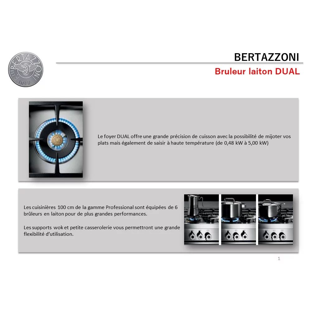 Piano de cuisson gaz BERTAZZONI PRO96L1EXT – Image 11