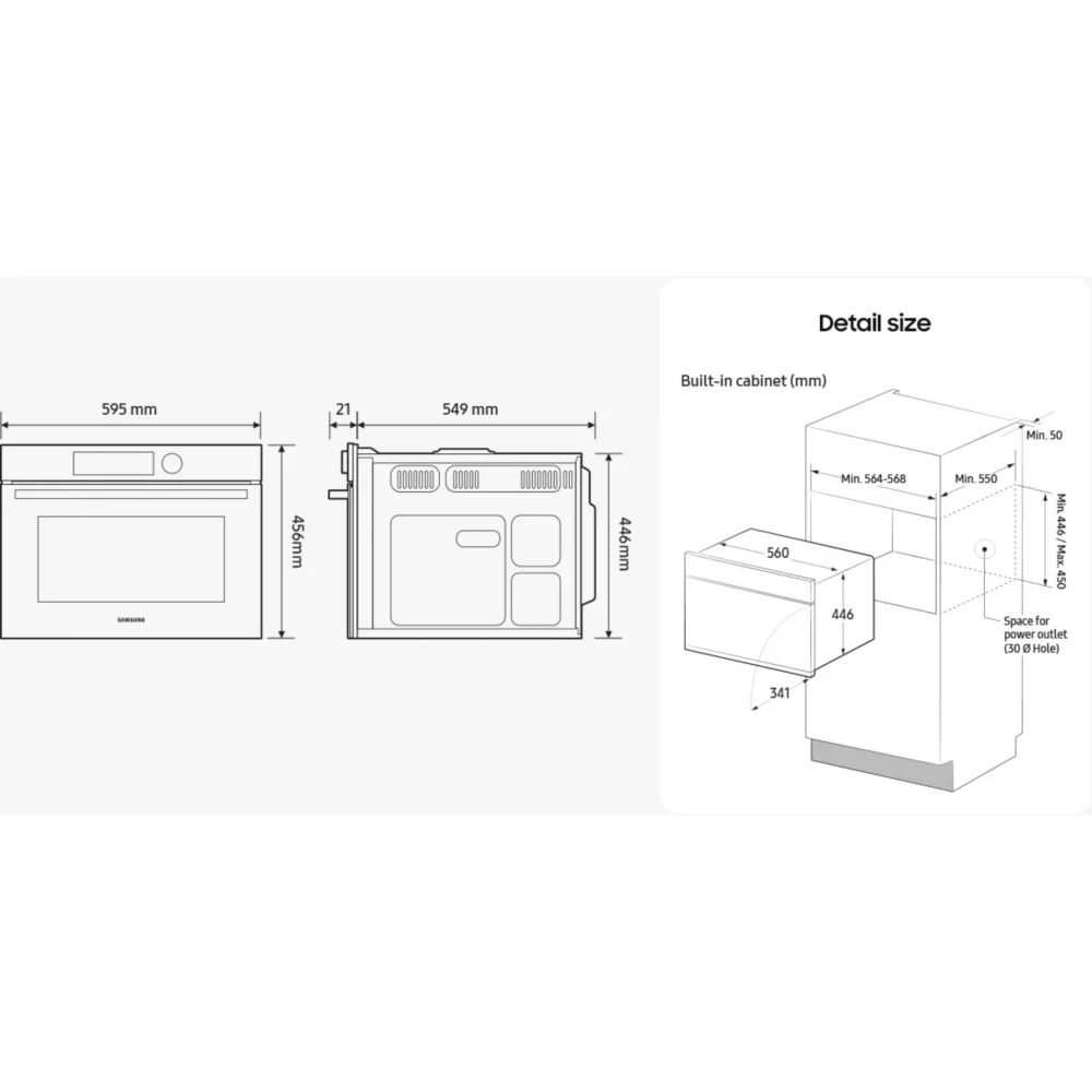 Micro ondes encastrable SAMSUNG NQ5B4513GBK – Image 8