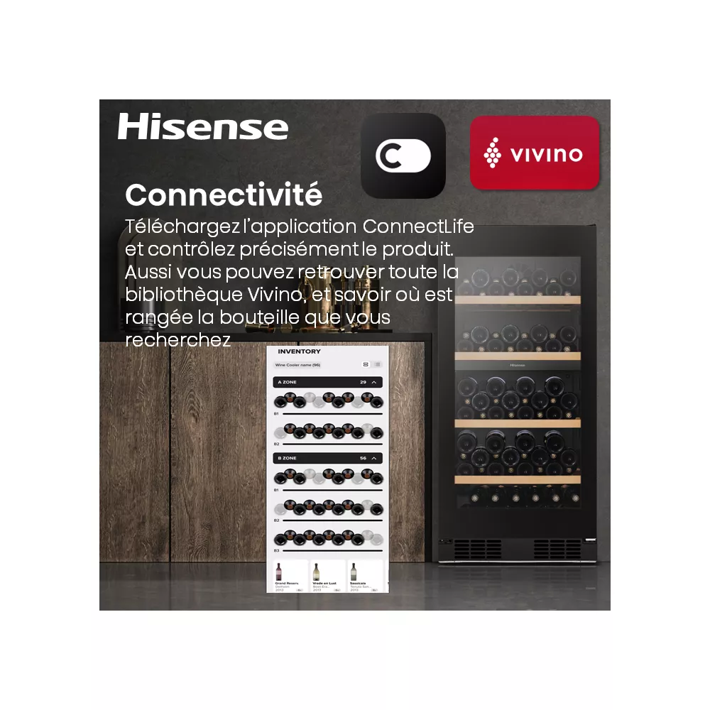 Cave à vin vieillissement HISENSE RW3N230GELF – Image 5