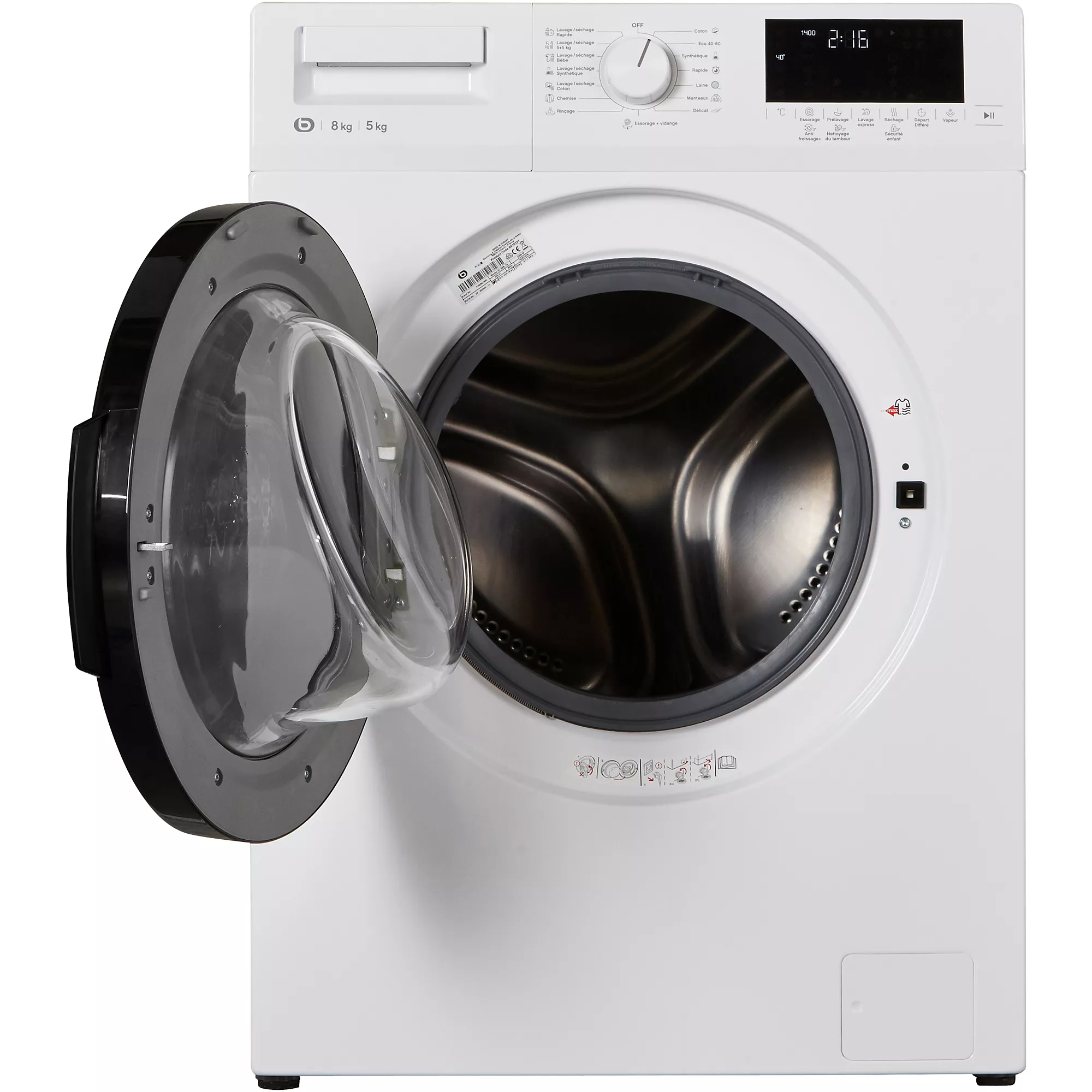 Lave linge séchant hublot ESSENTIELB ELS85-1b – Image 4