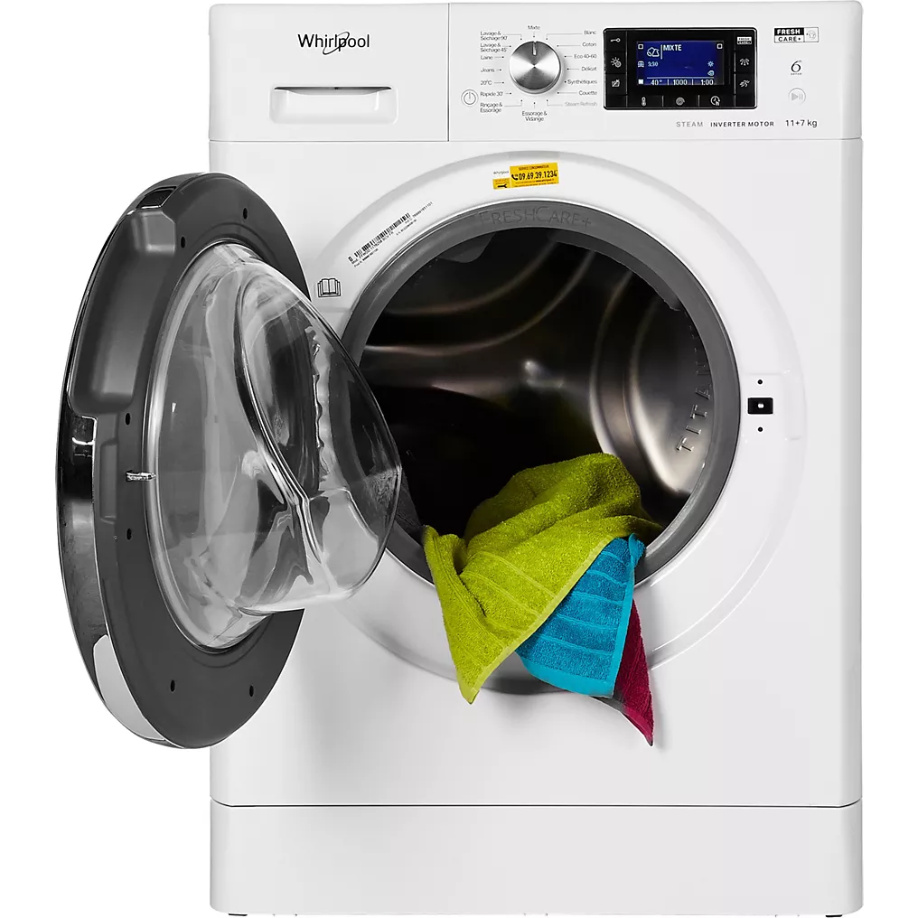 Lave linge séchant hublot WHIRLPOOL FFWDD1176258BCVFR – Image 3