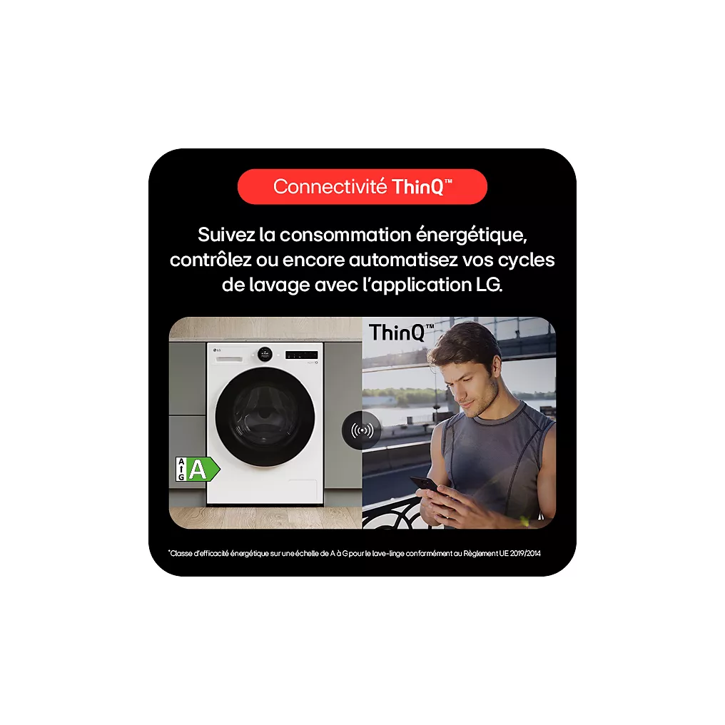 Lave linge hublot LG F14X76WHST – Image 8