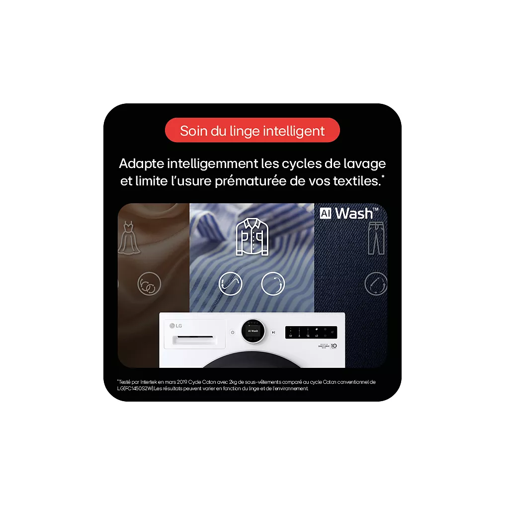 Lave linge hublot LG F14X76WHST – Image 11