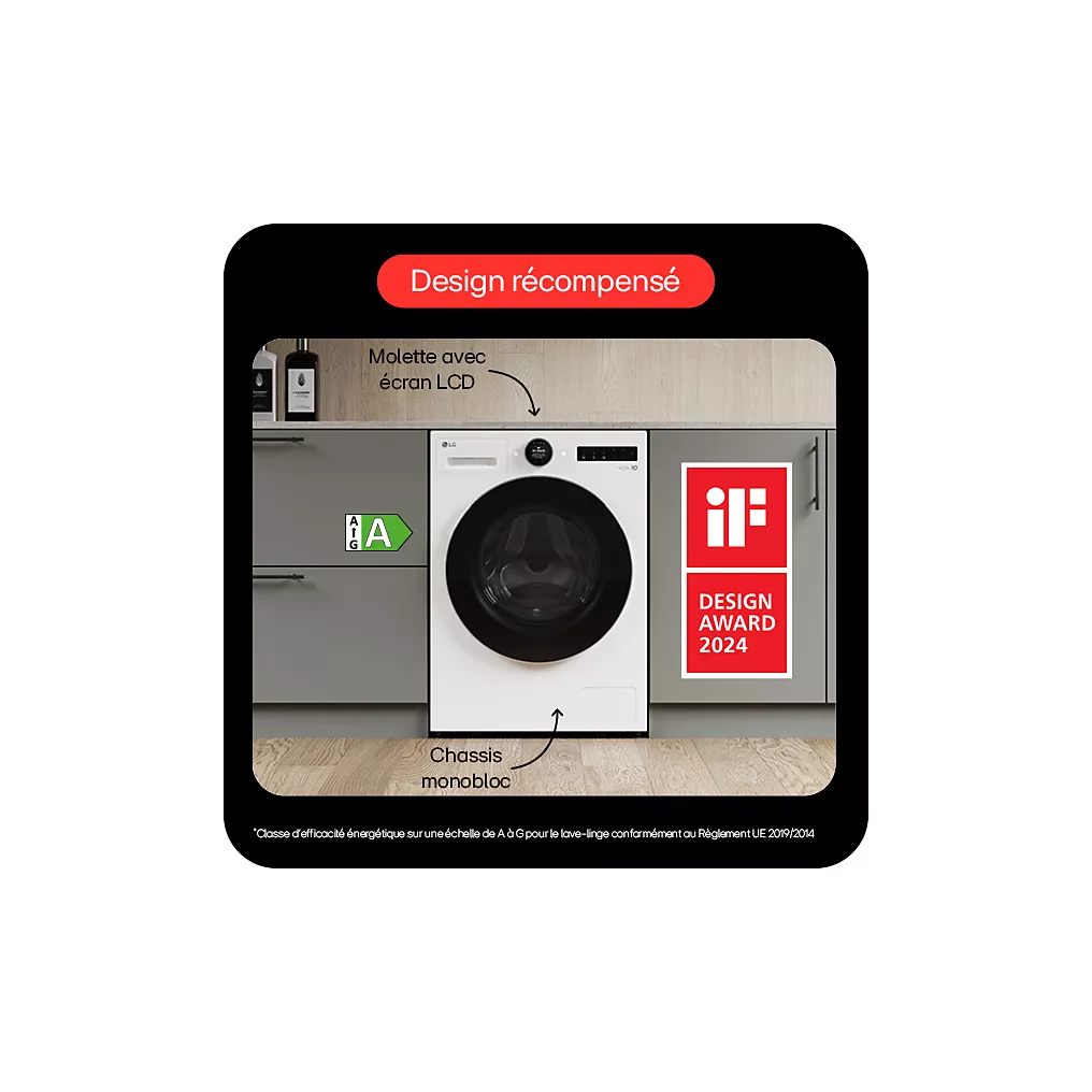 Lave linge hublot LG F14X76WHST – Image 13